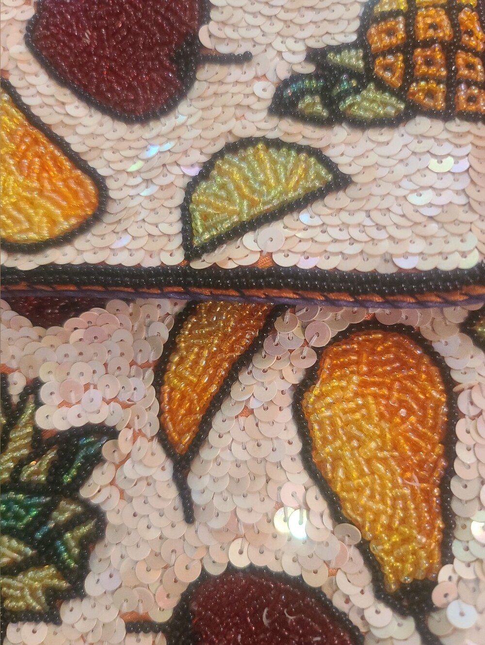 Vintage Inge Christopher Beaded Fruit Clutch/Shoulder Bag Sex and the City - Picture 11 of 11